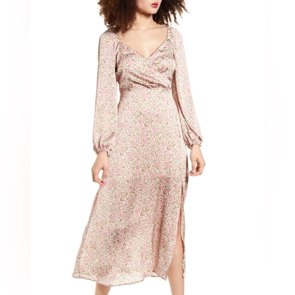 All In Favor Floral Midi Dress